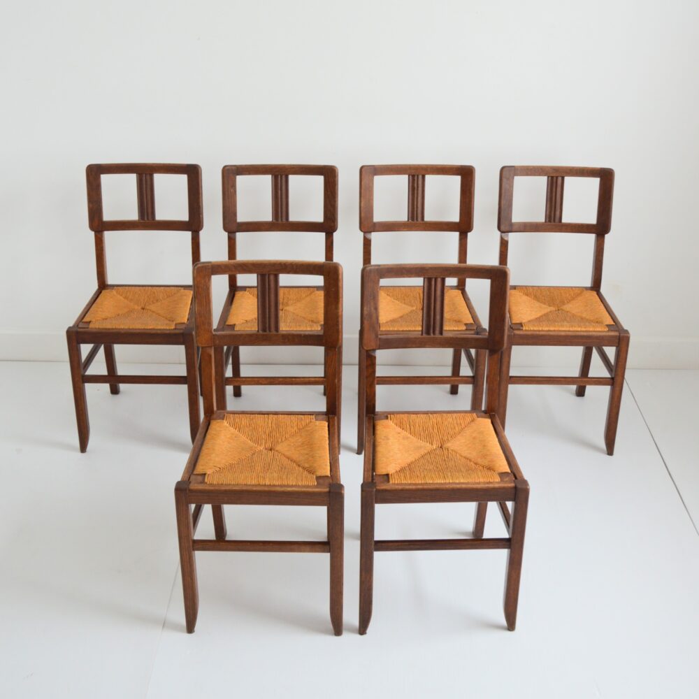 Suite de 6 chaises type Pierre Cruege 1950