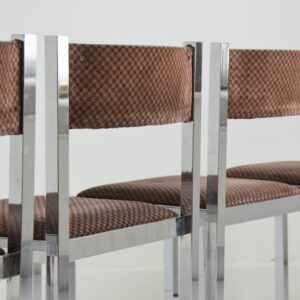 4 chaises Milo Baughman : 1970 : Italie vintage 17