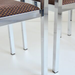 4 chaises Milo Baughman : 1970 : Italie vintage 20