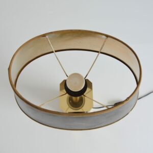 Lampe de table aluminium doré 1970 vintage 14