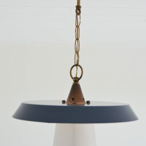 Suspension opaline Louis Kalff 1950 vintage 10