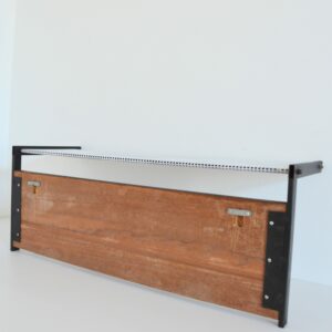 Porte manteau Metal perforé : Laiton : Teck 1950 vintage 20