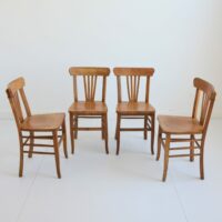 Suite de 4 chaises bistrot vintage 1950s