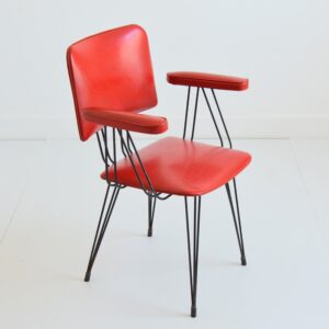 Fauteuil : chaise 1950 pieds Eiffel vintage 12