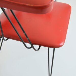 Fauteuil : chaise 1950 pieds Eiffel vintage 19