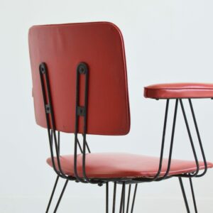 Fauteuil : chaise 1950 pieds Eiffel vintage 24