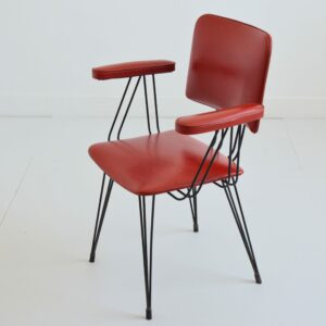 Fauteuil : chaise 1950 pieds Eiffel vintage 25