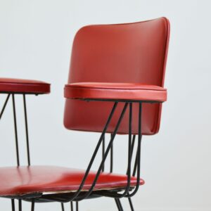Fauteuil : chaise 1950 pieds Eiffel vintage 27