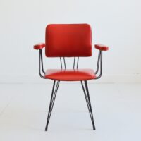 Fauteuil rétro pieds Eiffel vintage 1950s