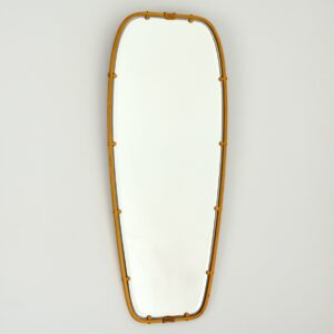 Miroir forme libre en laiton massif 1950 vintage 11
