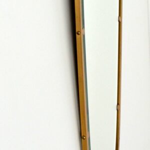 Miroir forme libre en laiton massif 1950 vintage 24