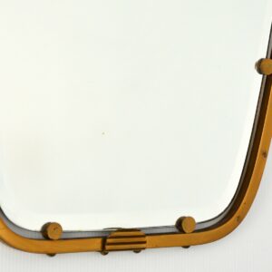 Miroir forme libre en laiton massif 1950 vintage 5