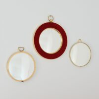 Lot de 3 miroirs bombés / Convexe / Oeil de sorcière ARTILUX vintage 1960s