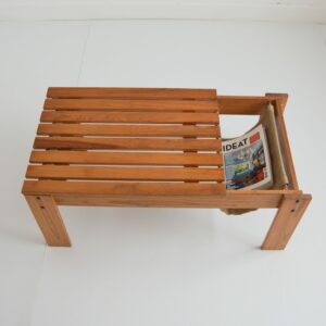 Table basse : porte revues brutaliste 1970 vintage 1