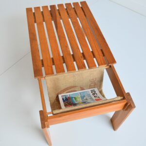 Table basse : porte revues brutaliste 1970 vintage 13