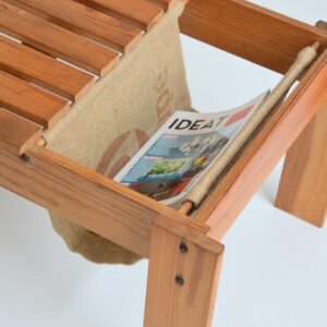 Table basse : porte revues brutaliste 1970 vintage 2