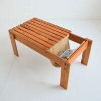 Table basse / Porte journaux Brutaliste vintage 1960 / 1970
