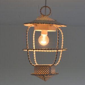 Lanterne : suspension Mathieu Mategot métal perforé design 1950 vintage 7