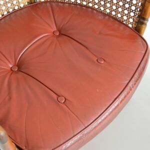 Paire de fauteuils bois et cannage ancien XIXème vintage 12