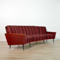 Rare et Superbe canapé incurvé vintage Teck 1950s / Décor série Deutschland 83