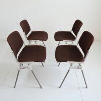 4 chaises Giancarlo Piretti par Castelli Italie 1970 vintage 15