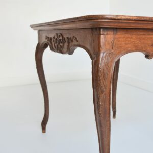 Ancienne table à manger en chêne massif 1930 vintage 13