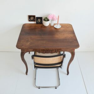 Ancienne table à manger en chêne massif 1930 vintage 33