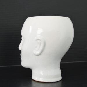 Cache pot tête céramique 1970 vintage 19