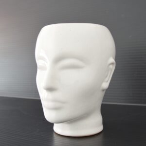 Cache pot tête céramique 1970 vintage 6