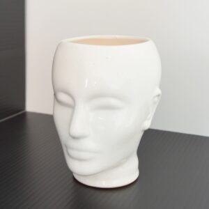 Cache pot tête céramique 1970 vintage 7