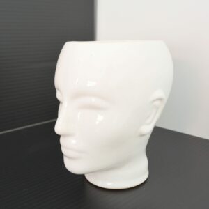 Cache pot tête céramique 1970 vintage 8