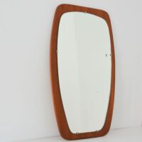 Grand miroir scandinave teck forme libre 1960