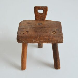 Ancien Tabouret de traite tripode vintage 6