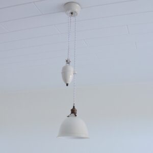 Suspension Monte et baisse Art déco opaline 1920 vintage 2
