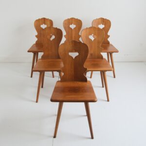 6 chaises design Suédois : Brutaliste 1960 vintage 1