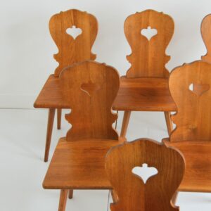 6 chaises design Suédois : Brutaliste 1960 vintage 3