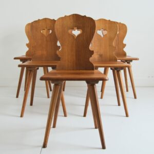6 chaises design Suédois : Brutaliste 1960 vintage 5