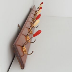 Ancien Grand porte manteaux mural 1950 vintage 2