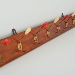 Ancien Grand porte manteaux mural 1950 vintage 9