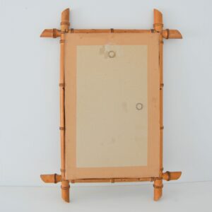 Miroir bois bambou vintage 12