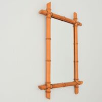 Miroir bois bambou vintage 2