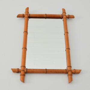 Miroir bois bambou vintage 7