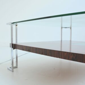 Table basse double plateau Design scandinave 1970 vintage 13