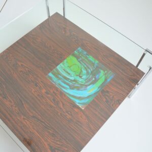 Table basse double plateau Design scandinave 1970 vintage 18