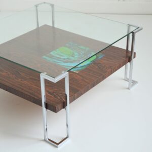 Table basse double plateau Design scandinave 1970 vintage 23