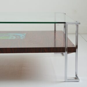 Table basse double plateau Design scandinave 1970 vintage 28