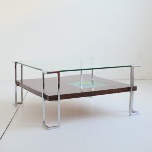 Table basse double plateau Design scandinave 1970 vintage 3
