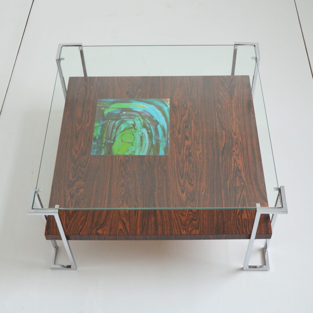 Table basse double plateau Design vintage 1970s
