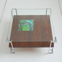 Table basse double plateau Design scandinave 1970 vintage 31