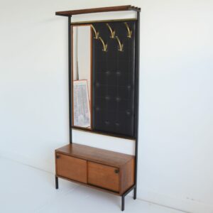 Vestiaire d’entrée scandinave teck 1960 vintage 8